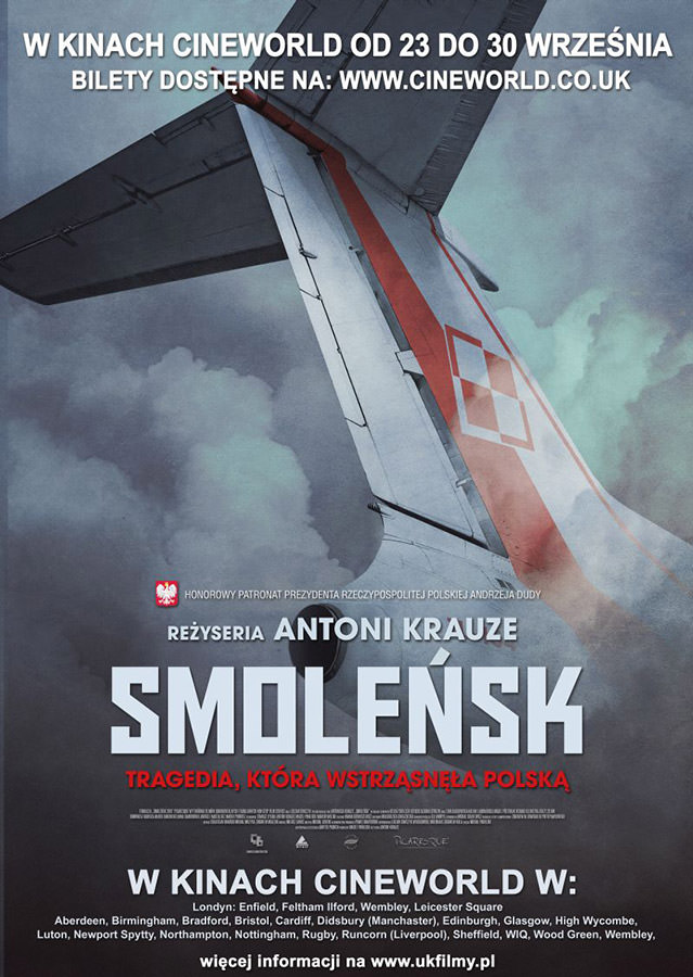 plakat filmu Smolensk w kinach na terenie Wielkiej Brytanii